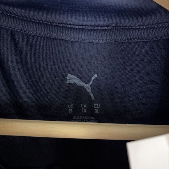 Puma All In Quarter Zip Pullover Marine Navy Blue Athleisure Size XL NWT - Picture 4 of 6